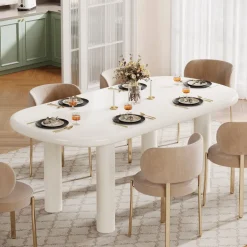 Store Tribesigns Wood Dining Table, 63
