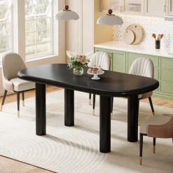 Store Tribesigns Wood Dining Table, 63