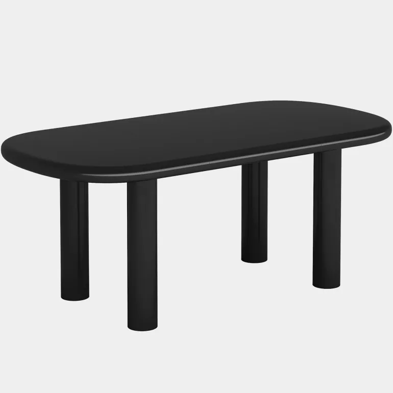 Store Tribesigns Wood Dining Table, 63" Modern Oval Kitchen Table for 4 - 6 People