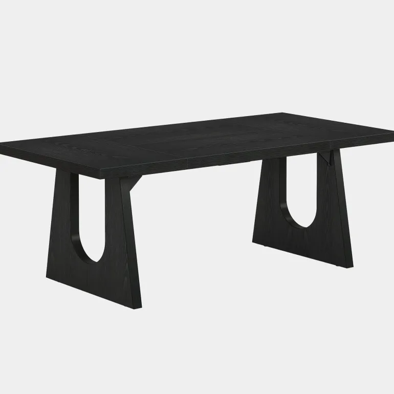 Fashion Tribesigns Wood Dining Table, 70" Rectangular Kitchen Table for 6 - 8 People