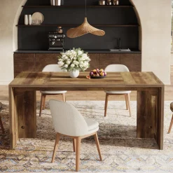 Discount Tribesigns Wood Dining Table, 63