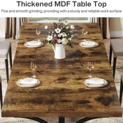 Best Tribesigns Wood Dining Table, 62.4