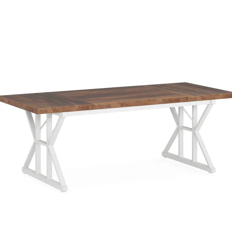 Flash Sale Tribesigns Wood Dining Table, Farmhouse 70.8" Kitchen Table for 6 People