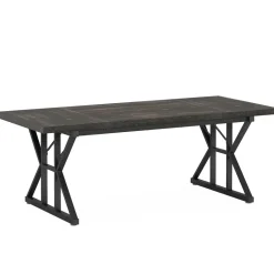 Flash Sale Tribesigns Wood Dining Table, Farmhouse 70.8