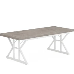 Flash Sale Tribesigns Wood Dining Table, Farmhouse 70.8