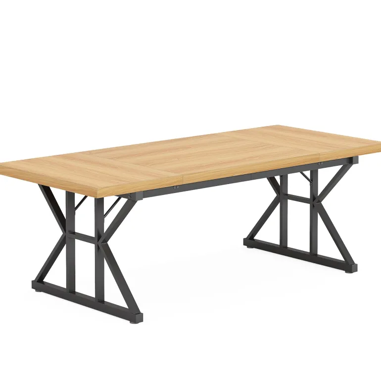 Flash Sale Tribesigns Wood Dining Table, Farmhouse 70.8" Kitchen Table for 6 People