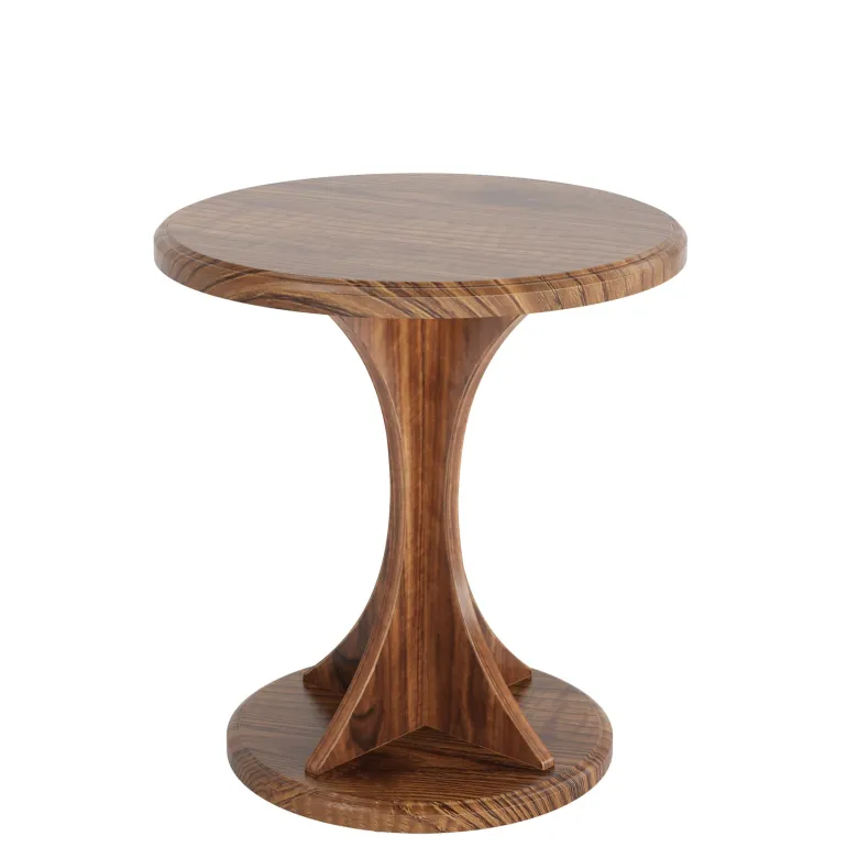 Discount Tribesigns Wood End Table, Round Sofa Side Table Vintage Nightstand