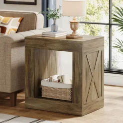New Tribesigns Wood End Table, Small Sofa Side Table With Storage