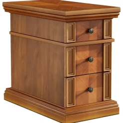 Fashion Tribesigns Wood End Table, Sofa Side Table Nightstand with 3 Drawers