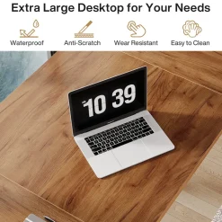 Cheap Tribesigns Wood Executive Desk, 70.9