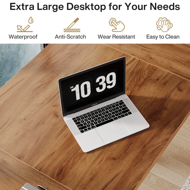 Cheap Tribesigns Wood Executive Desk, 70.9" Computer Desk Large Office Desk