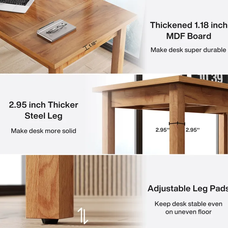 Cheap Tribesigns Wood Executive Desk, 70.9" Computer Desk Large Office Desk
