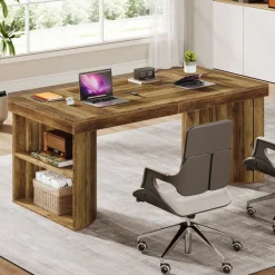 New Tribesigns Wood Executive Desk, 63