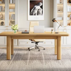 Cheap Tribesigns Wood Executive Desk, 62.99