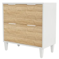 Shop Tribesigns Wood File Cabinet, 2-Drawer Storage Cabinet for A4/Letter/Legal Size