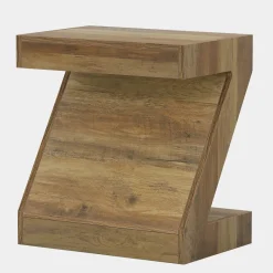 Best Sale Tribesigns Z - Shaped End Table, Wooden Side Table Nightstand